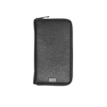 Guess Men Zip-Around Travel Wallet - Black