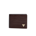 Guess Men Croc-Embossed Bifold Wallet - Brown