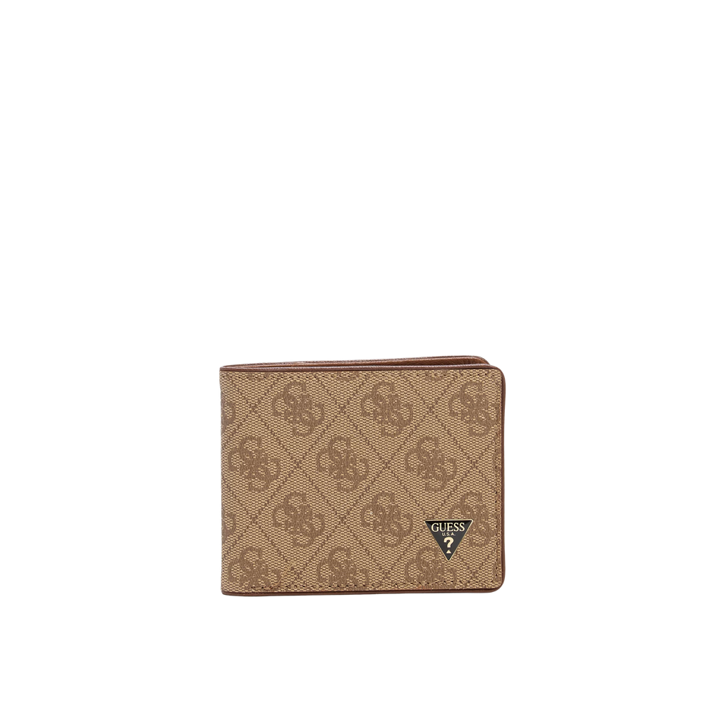 Guess Men Jared Signature Slimfold Wallet - Tan