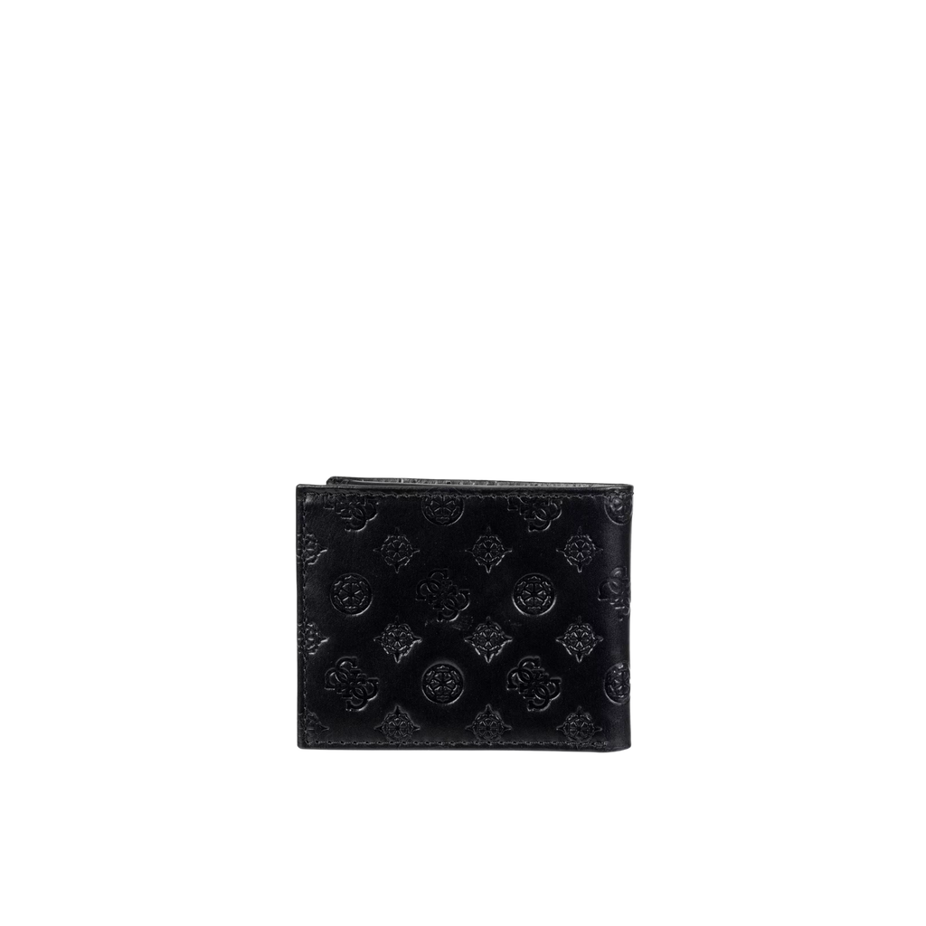 Guess Men Pasko Passcase Wallet - Black Snakeskin