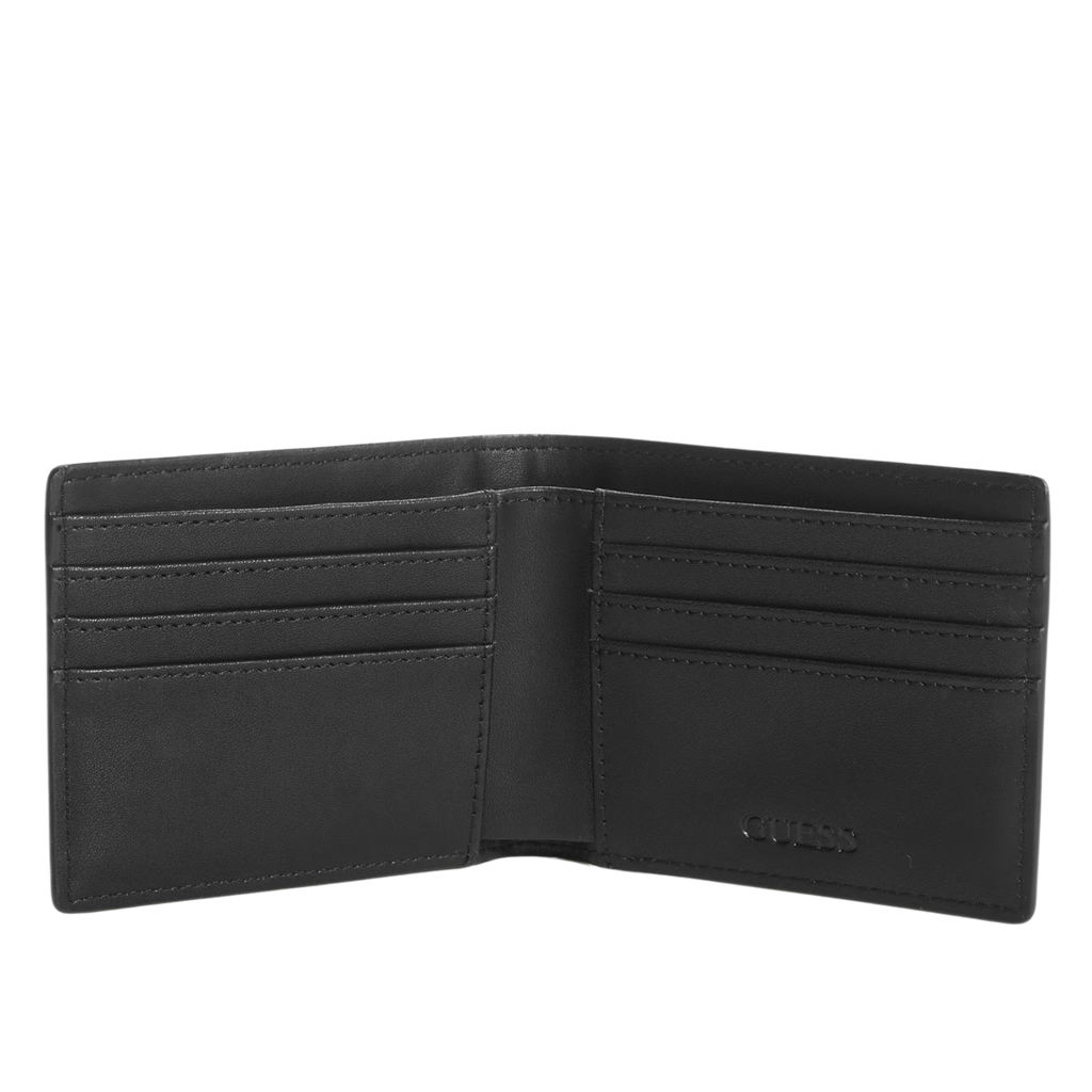 Guess Men Debossed Wallet & Airpod Case Gift Set - Black