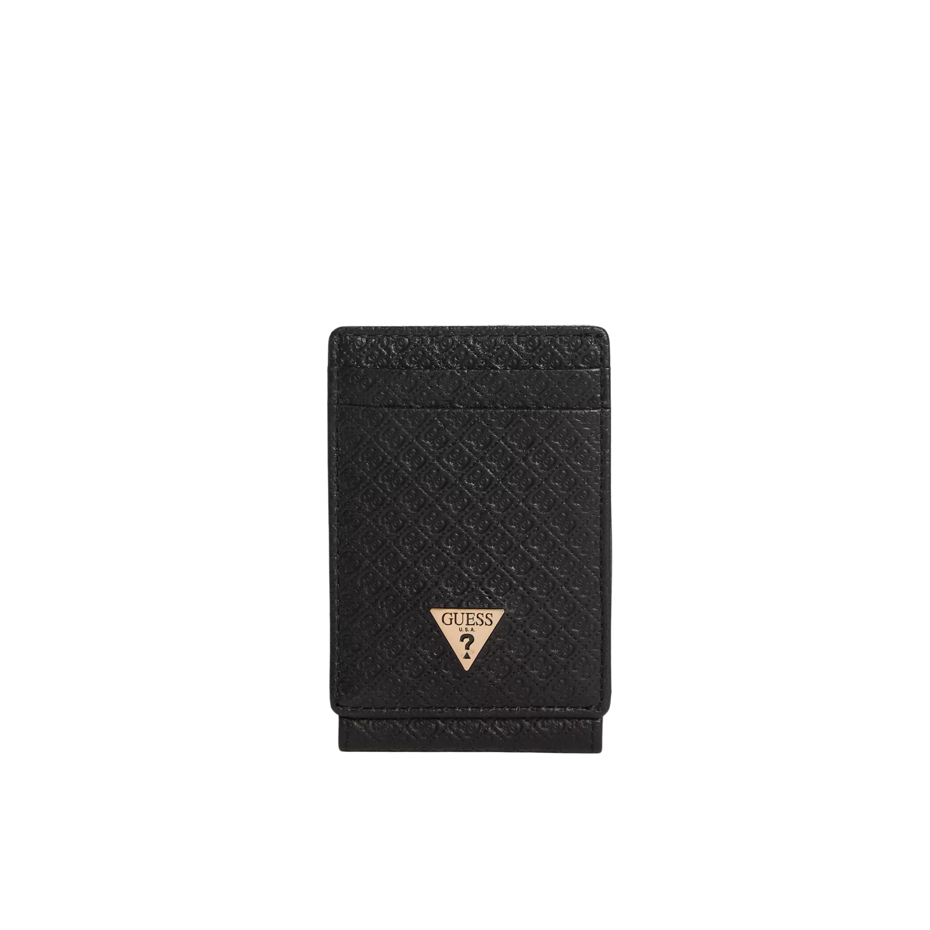 Guess Men Devin Quattro G Magnetic Wallet - Black Snakeskin