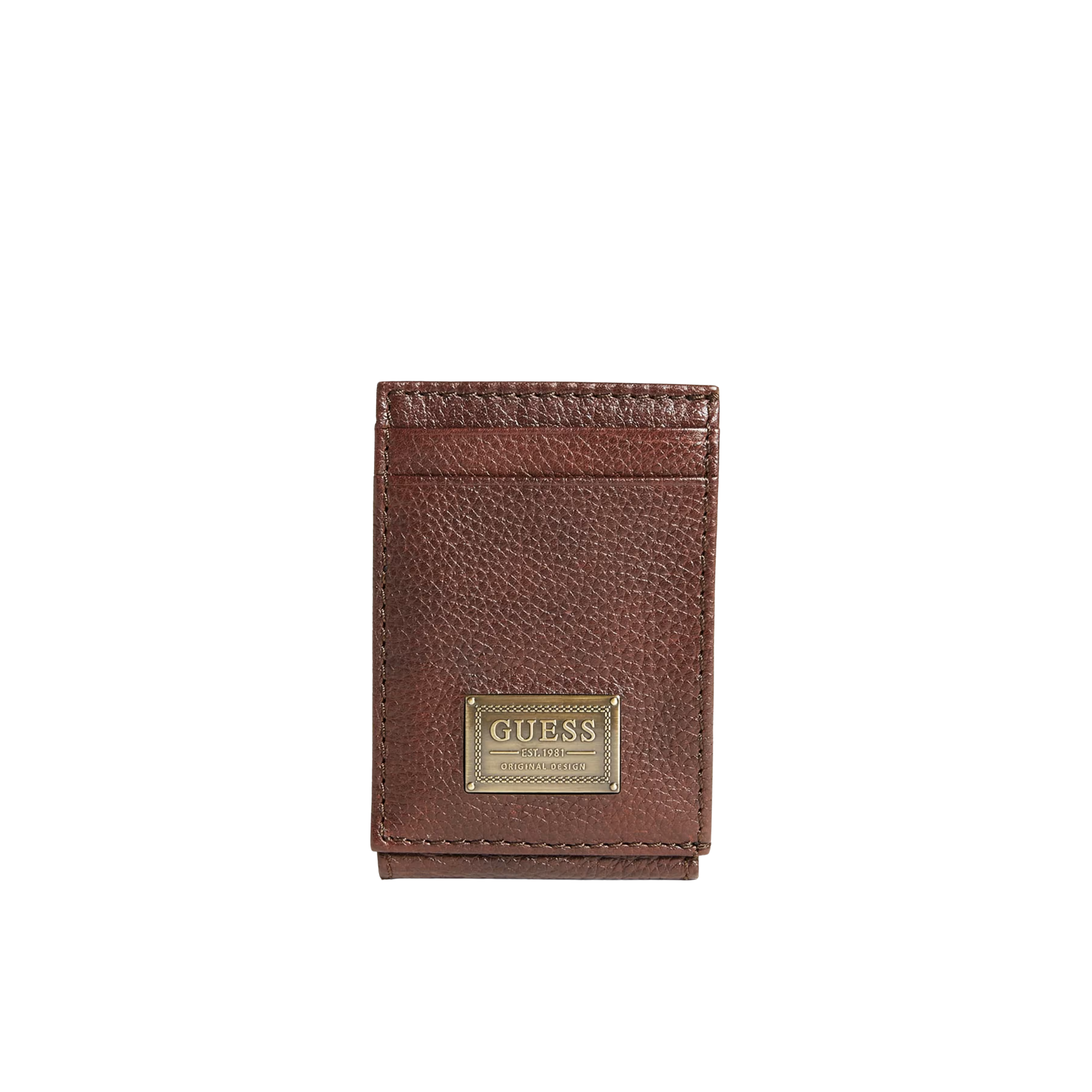 Guess Men Bishop Magnetic Fold Wallet - Brown