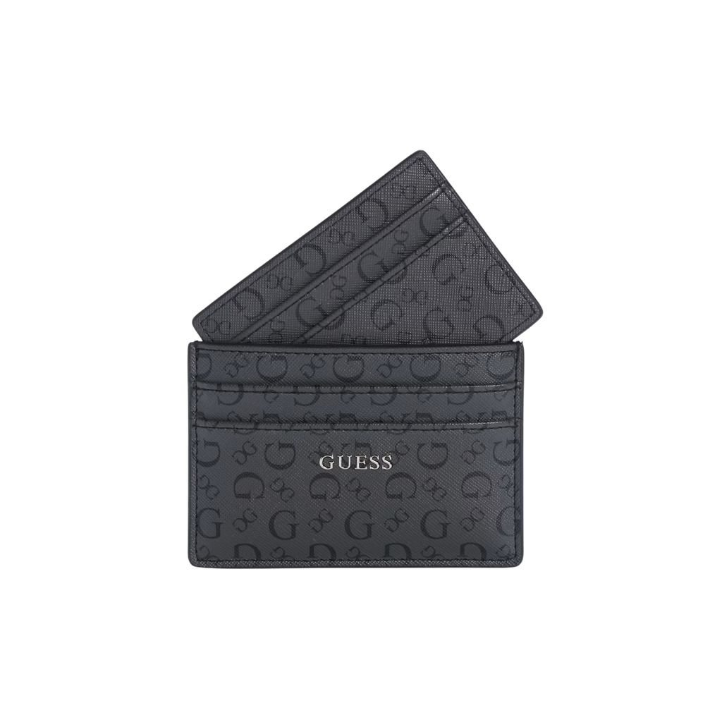 Guess Men Logo Id Card Case - Black