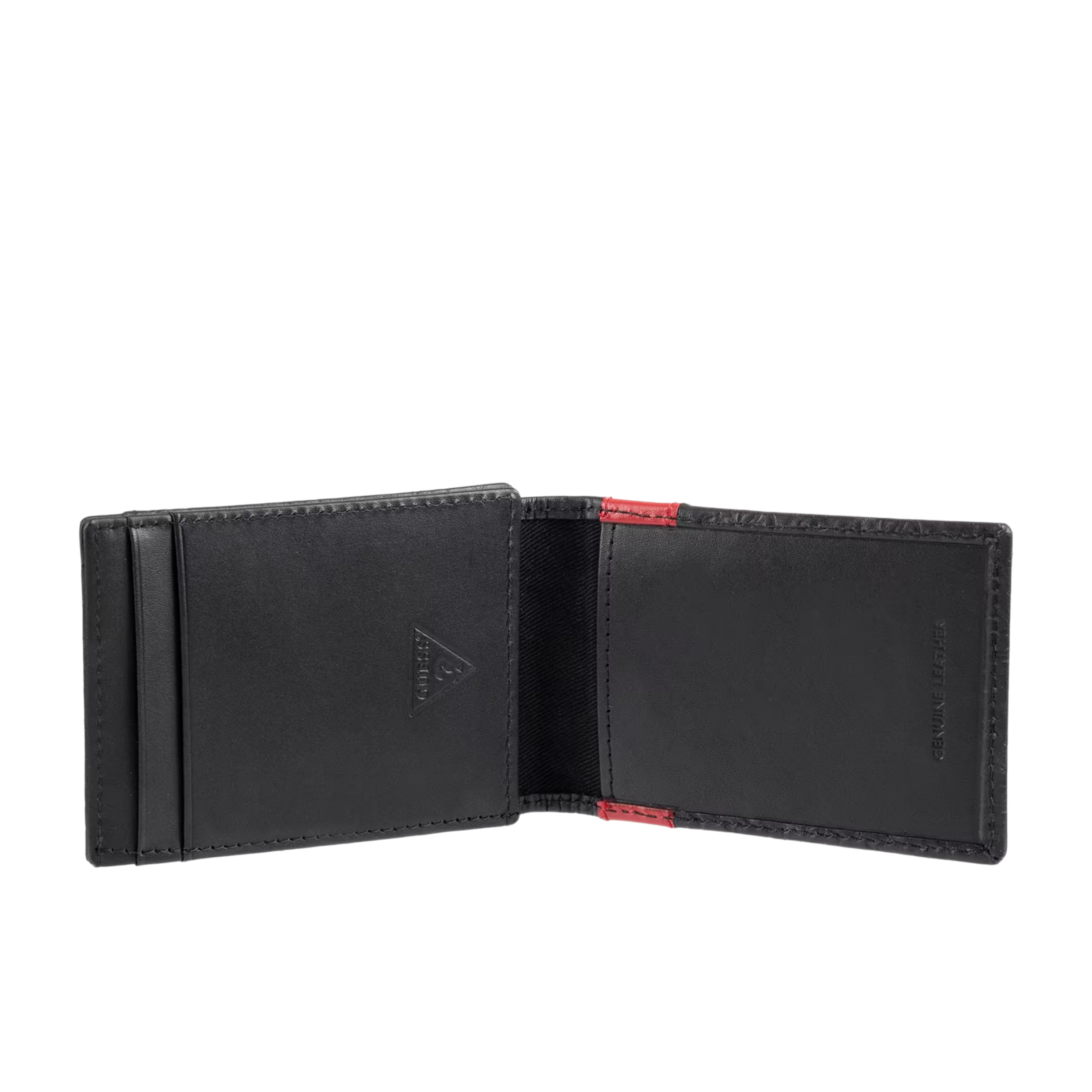 Guess Men Mesa Magnetic Fold Wallet - Black Red