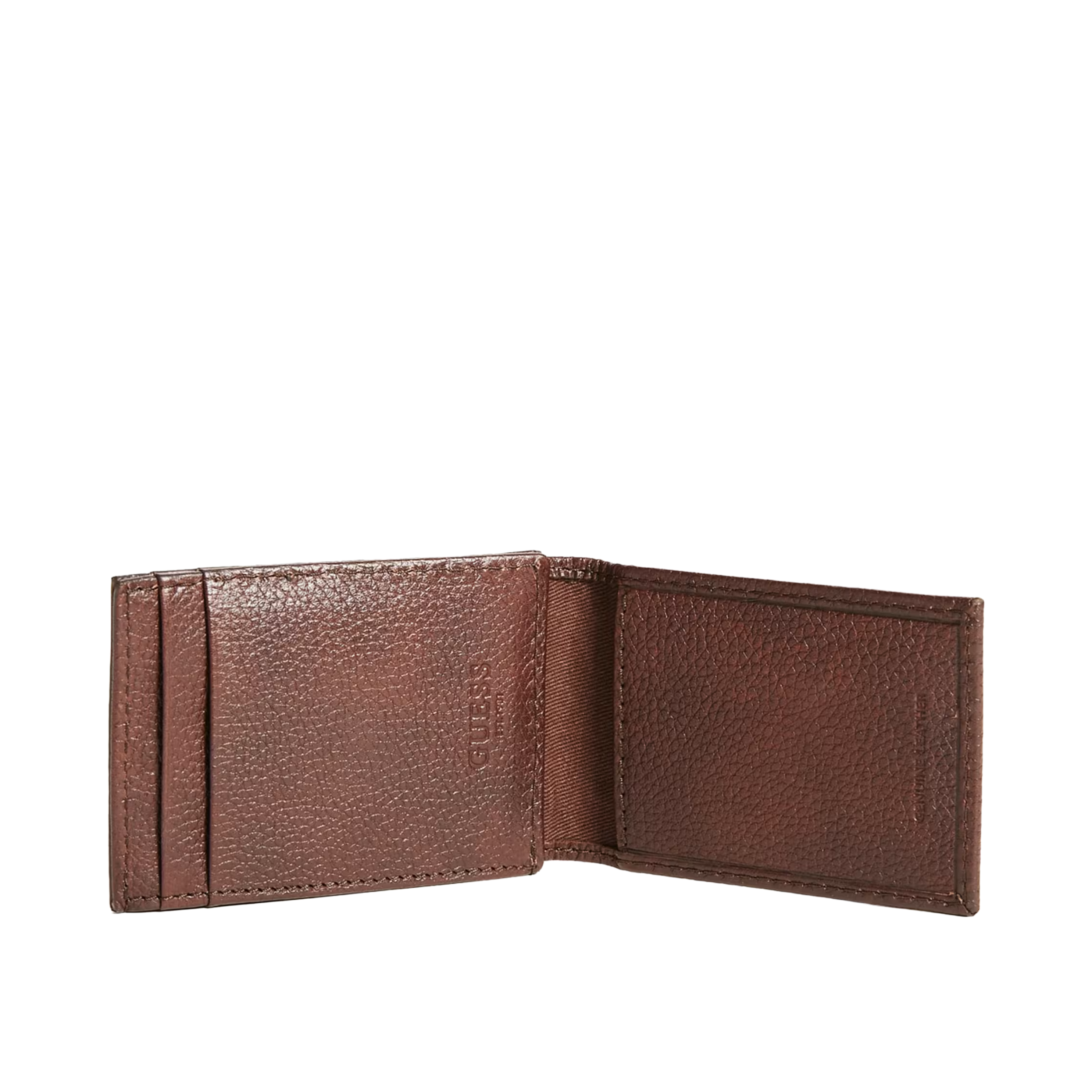 Guess Men Bishop Magnetic Fold Wallet - Brown