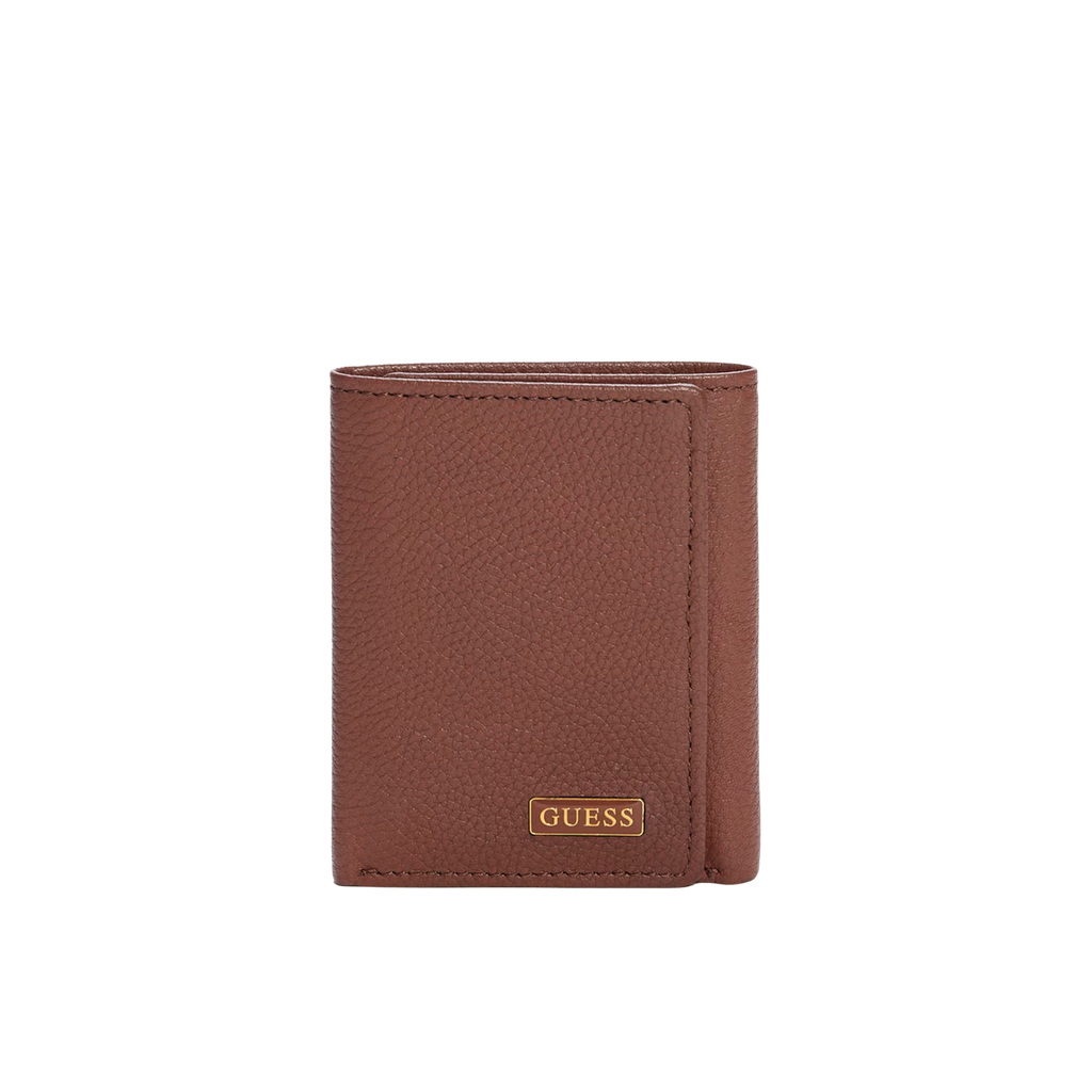Guess Men Alec Trifold Wallet - Brown