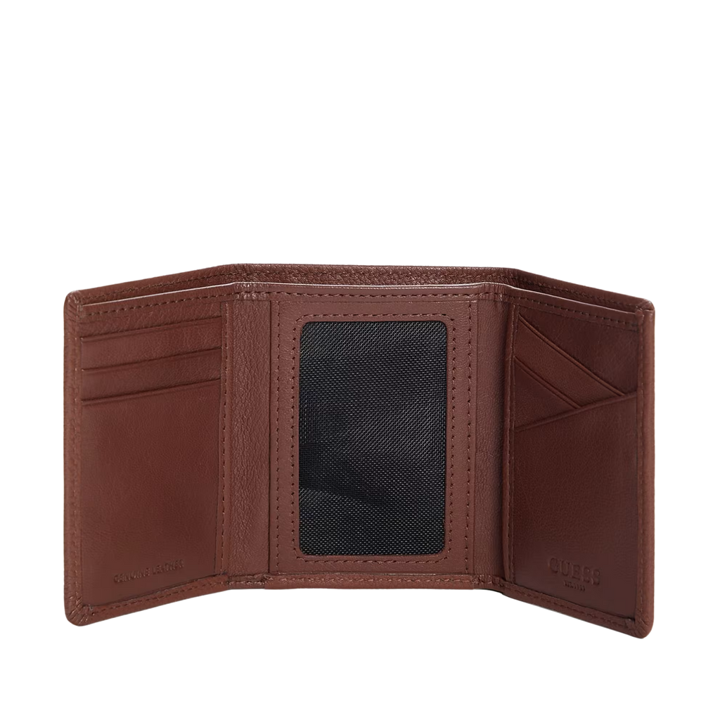 Guess Men Alec Trifold Wallet - Brown