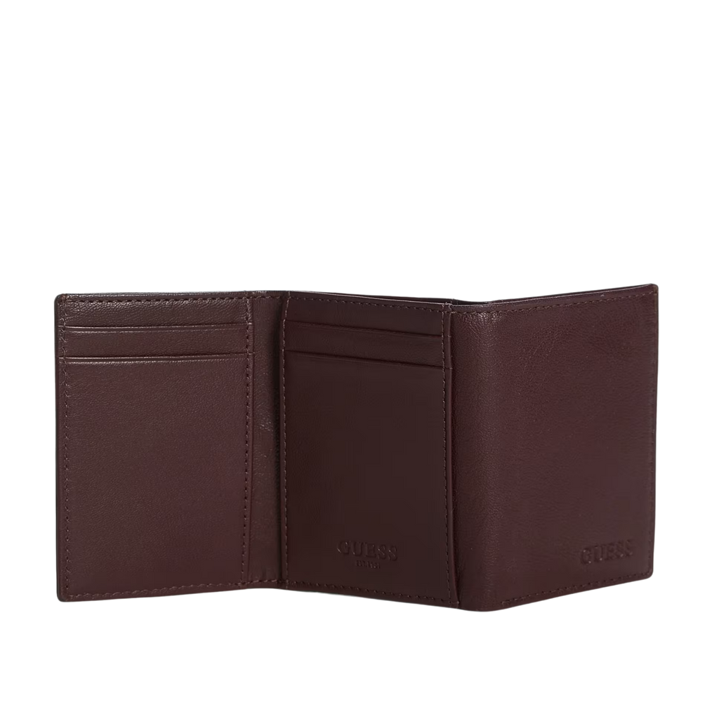 Guess Men Alex Smooth Z Fold Wallet - Brown