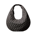 Calvin Klein Women Allover Monogram Crescent Shoulder Bag - Black Lotus Beige