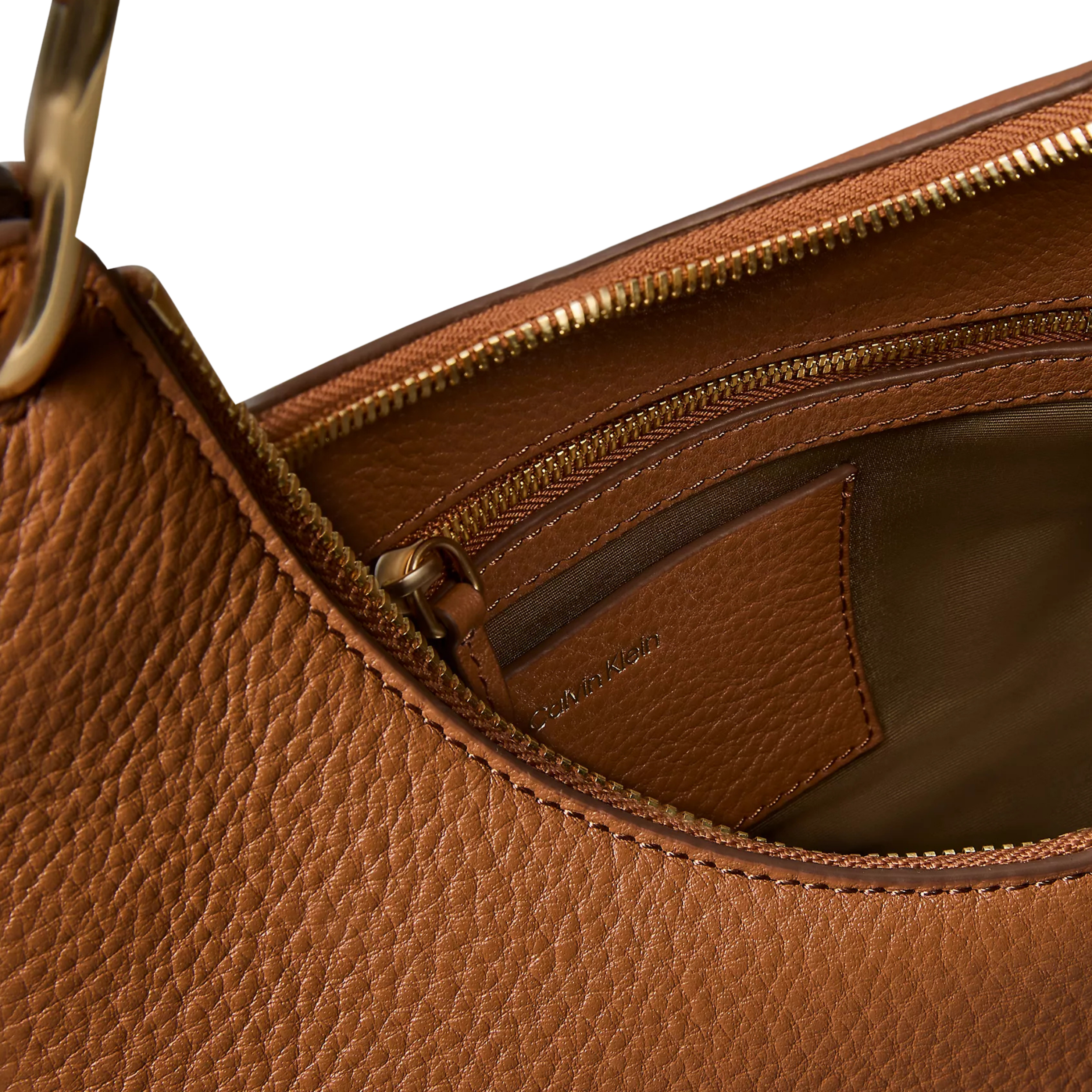 Calvin Klein Women Slouchy Leather Shoulder Bag - Argan Oil