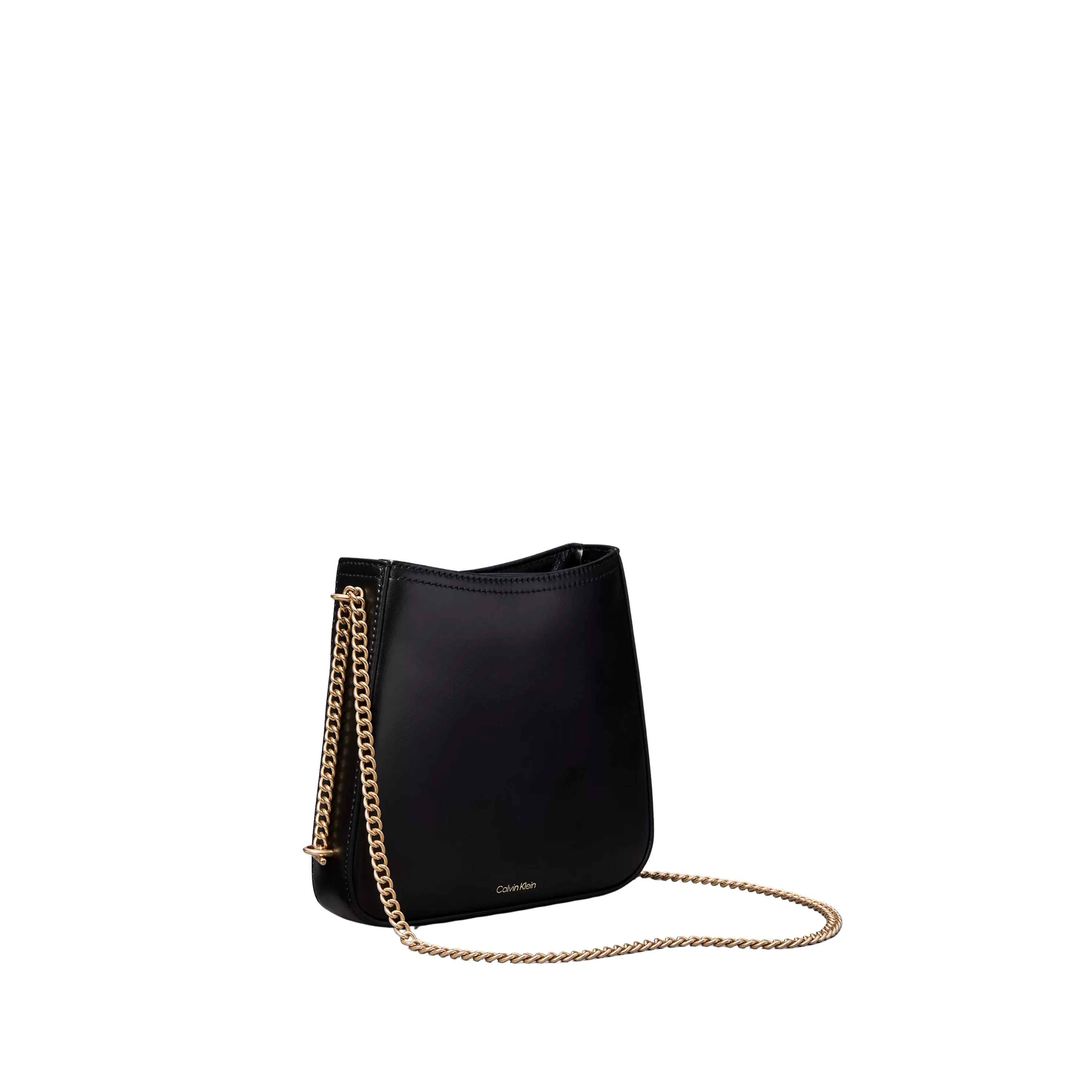 Calvin Klein Women Monogram Chain Saddle Bag - Black