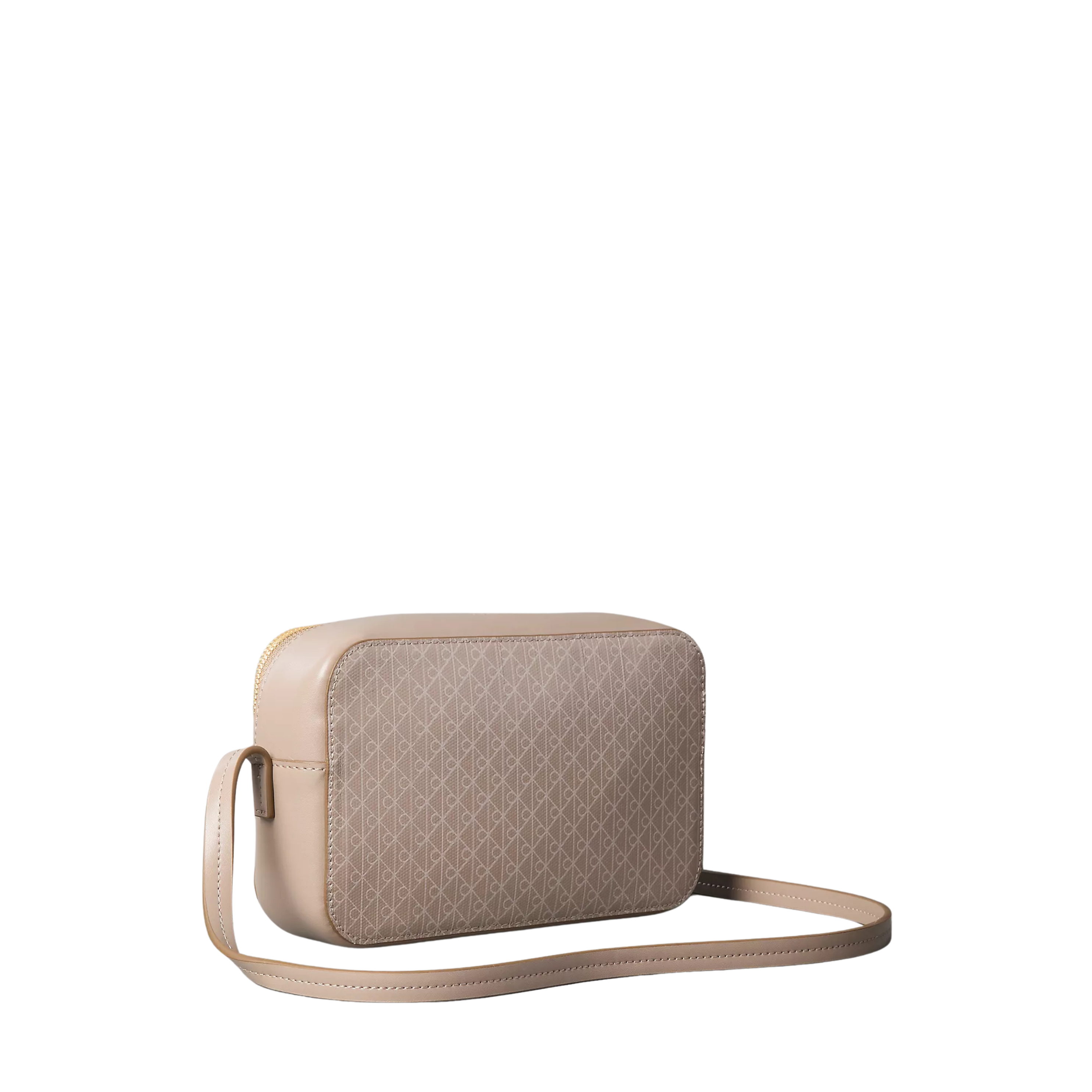 Calvin Klein Women Allover Emblem Logo Camera Bag - Desert Taupe Aop