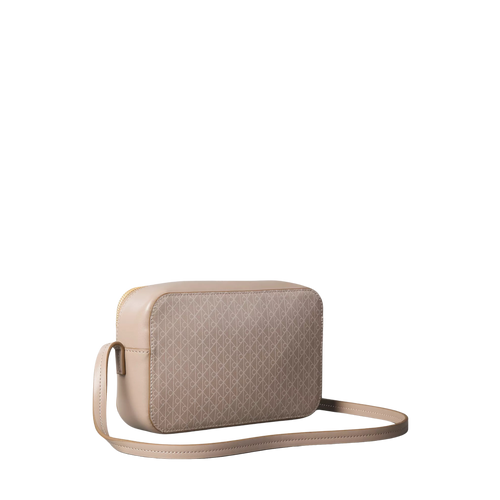 Calvin Klein Women Allover Emblem Logo Camera Bag - Desert Taupe Aop