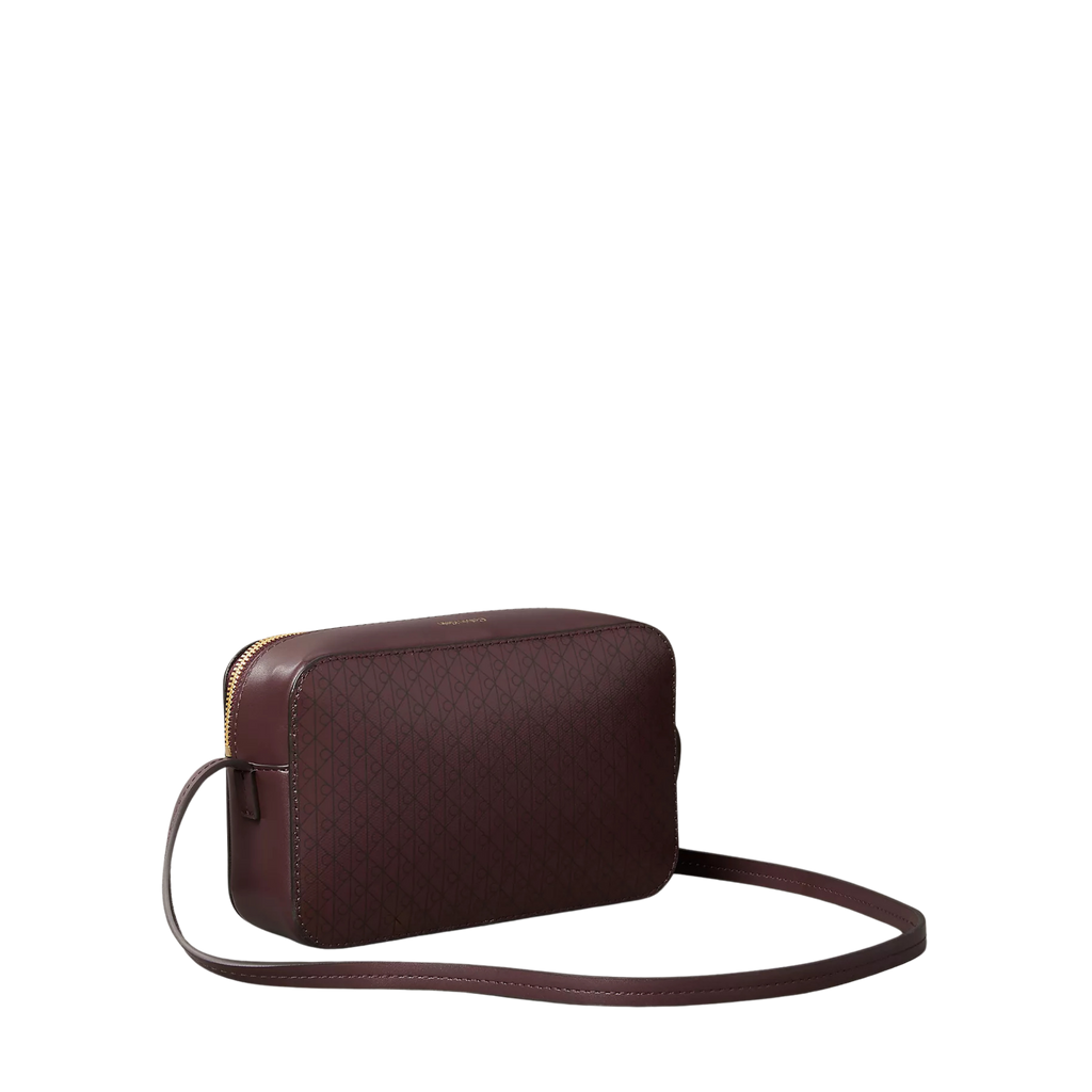 Calvin Klein Women Allover Emblem Logo Camera Bag - Monogram Fudge