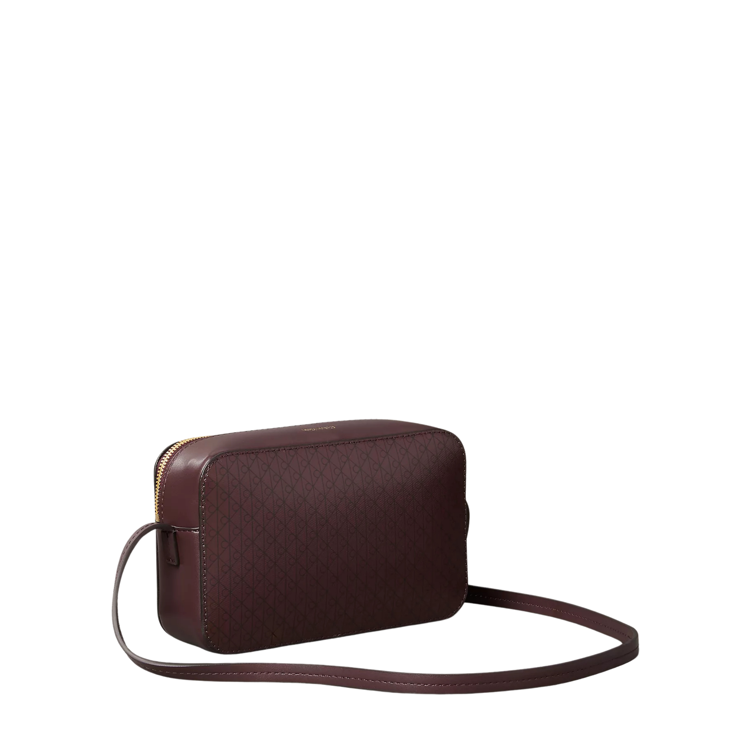 Calvin Klein Women Allover Emblem Logo Camera Bag - Monogram Fudge