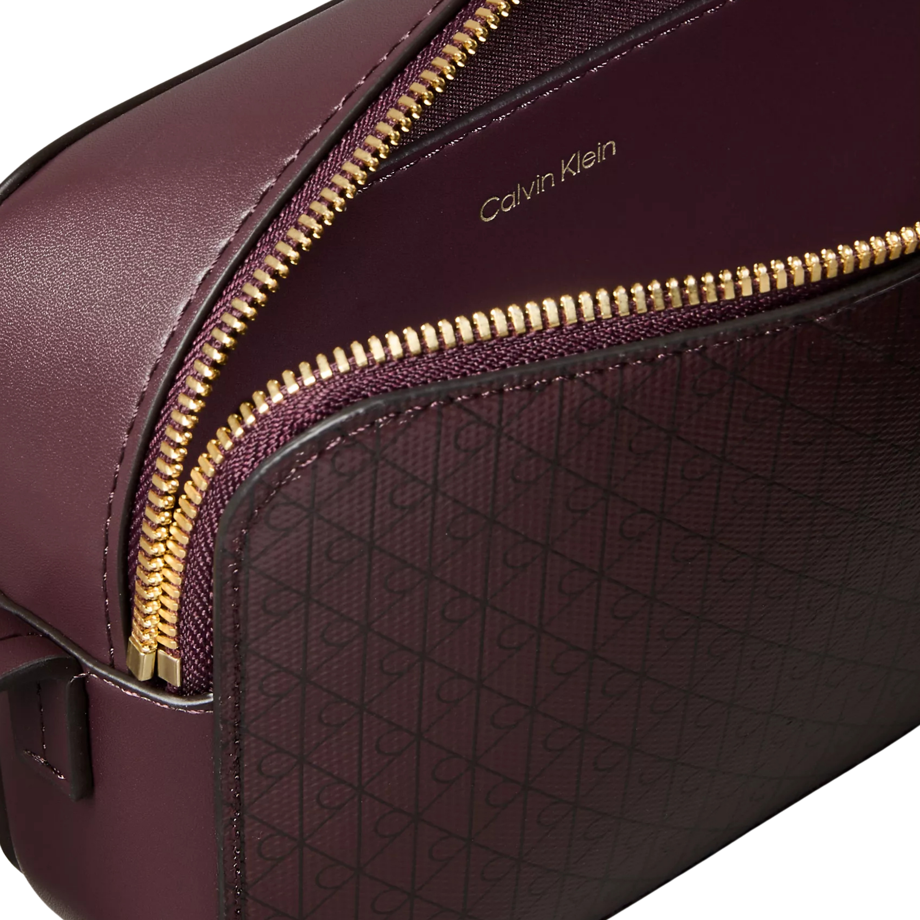 Calvin Klein Women Allover Emblem Logo Camera Bag - Monogram Fudge