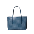 Calvin Klein Women Allover Emblem Logo Small Tote Bag With Pouch - Key Largo Aop