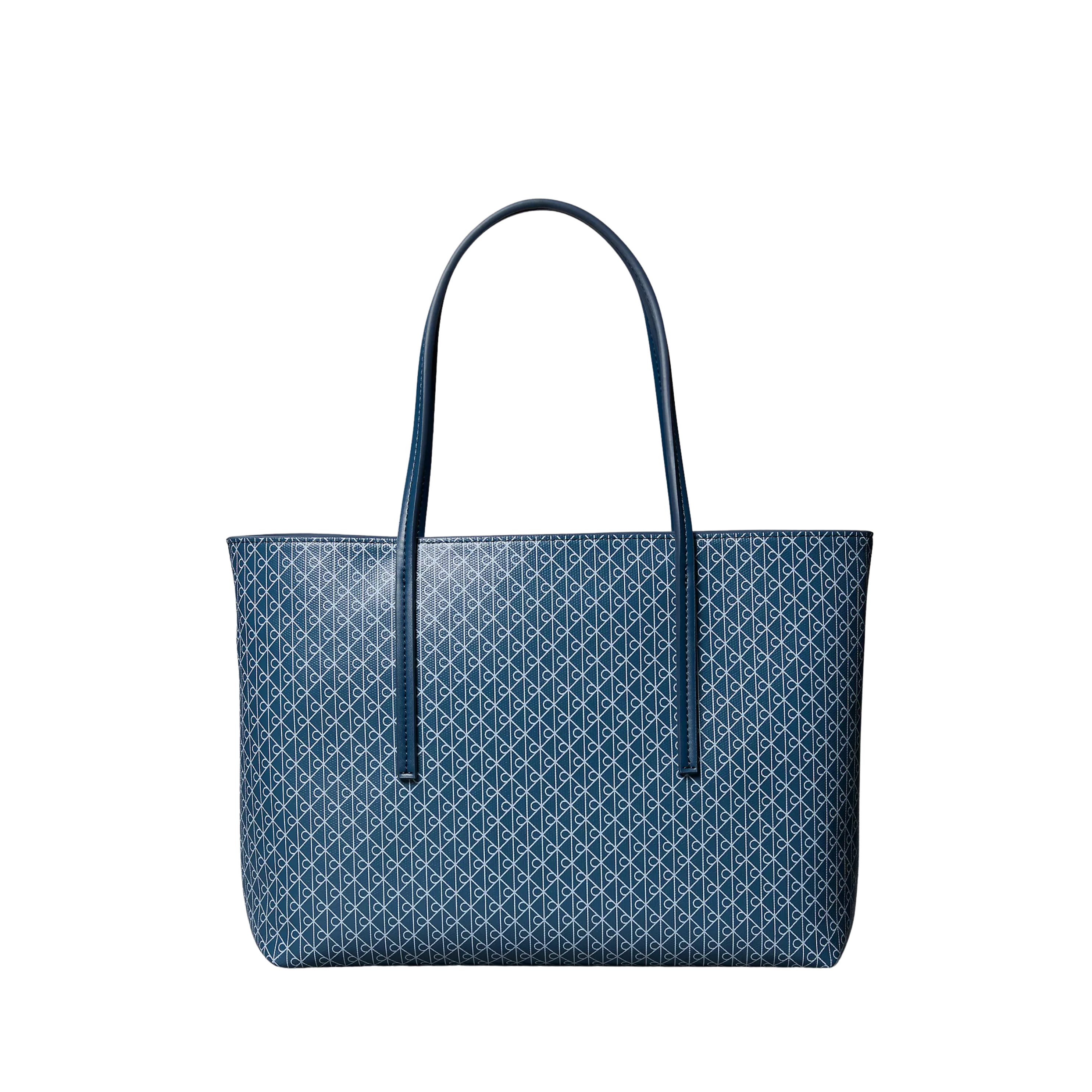 Calvin Klein Women Allover Emblem Logo Small Tote Bag With Pouch - Key Largo Aop