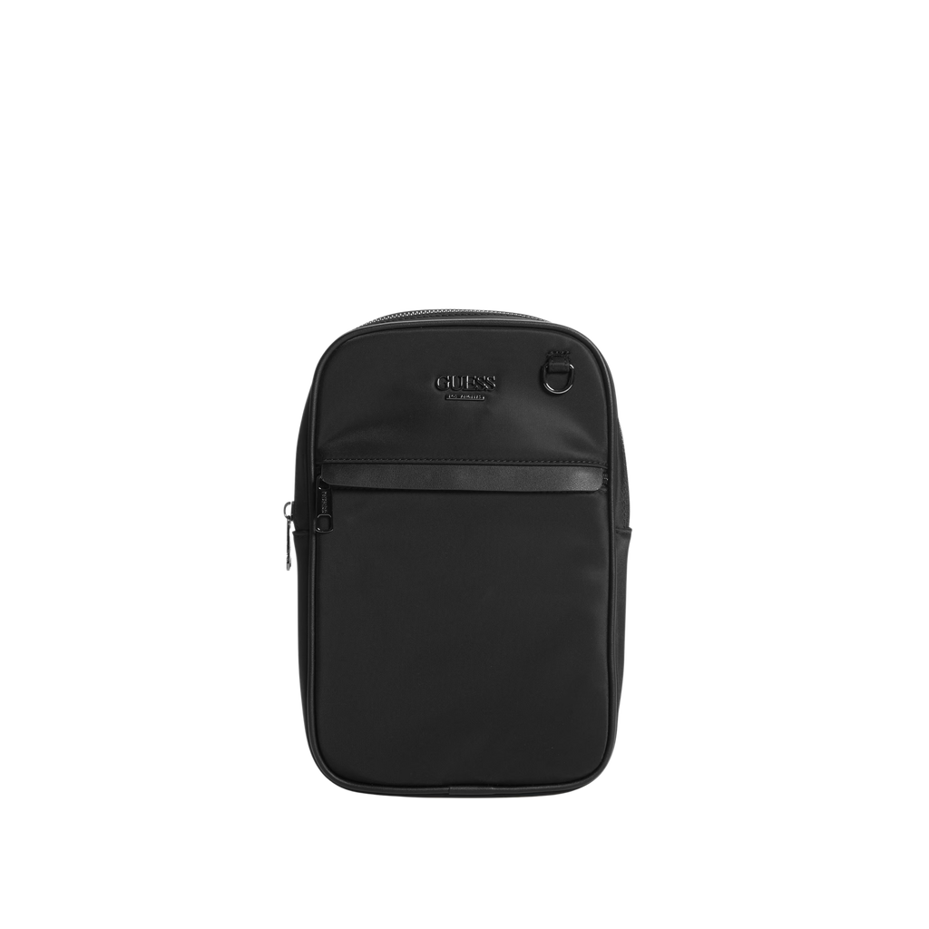 Guess Men Nylon Sling Bag - Black
