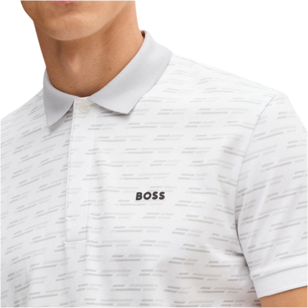 Hugo Boss Men Paddy Polo Shirt Printed - White