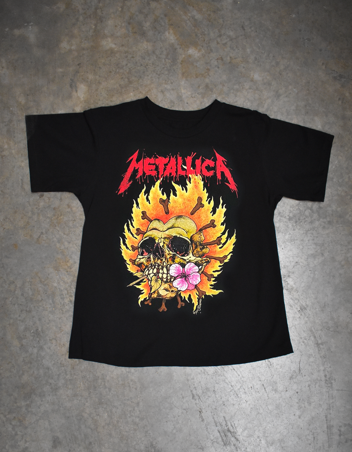 PLAYERA METALLICA FLOR