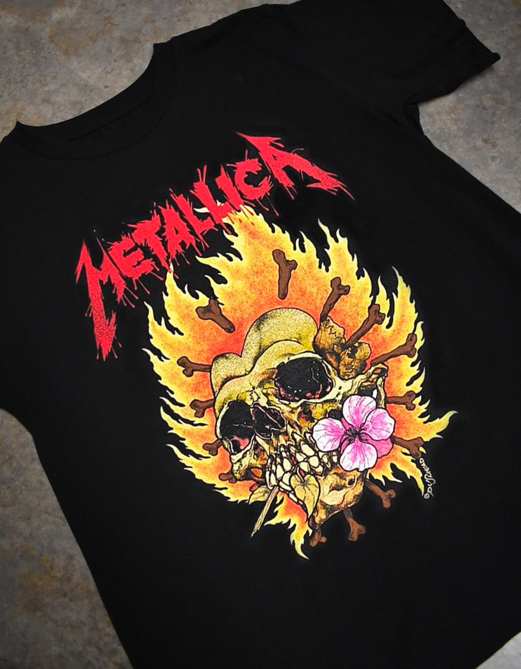 PLAYERA METALLICA FLOR